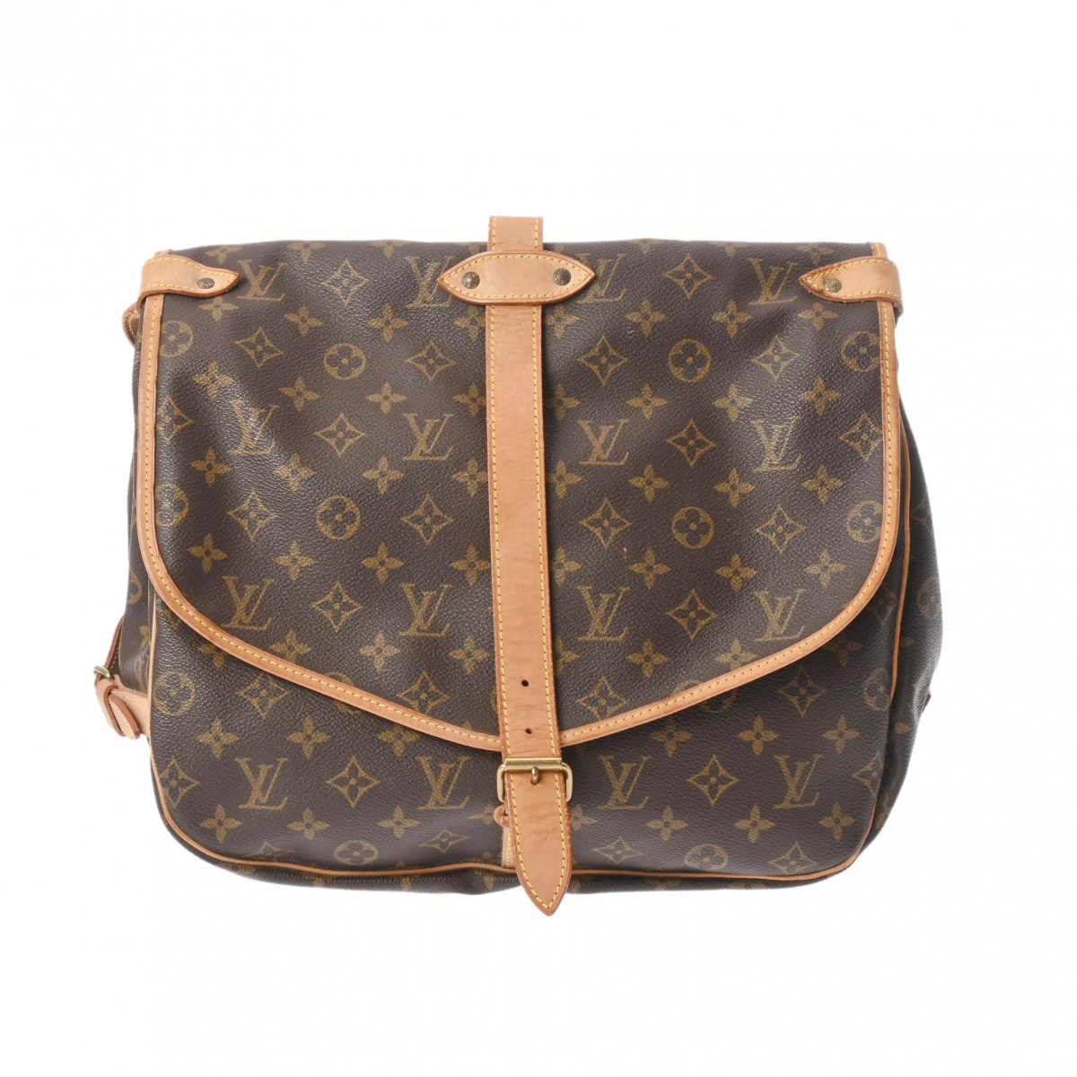 ルイヴィトン モノグラム ソミュール 35 ブラウン M42254 モノグラムキャンバス レディース バッグ 【bag】
