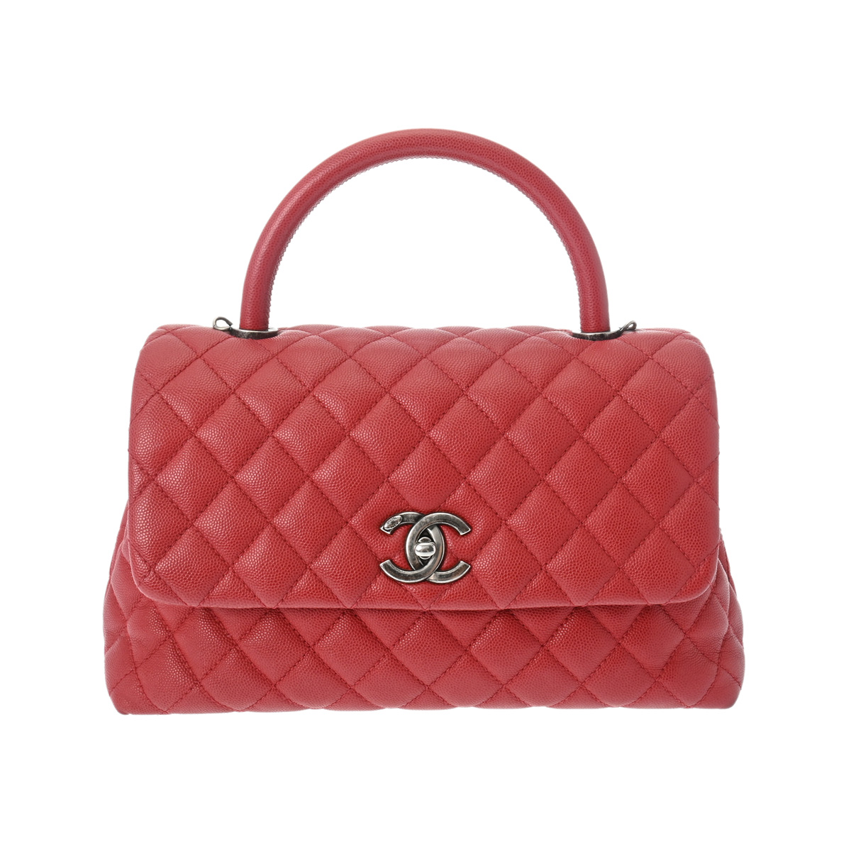 シャネル マトラッセ トップハンドル 29 2WAY レッド A92991 キャビアスキン レディース バッグ 【bag】