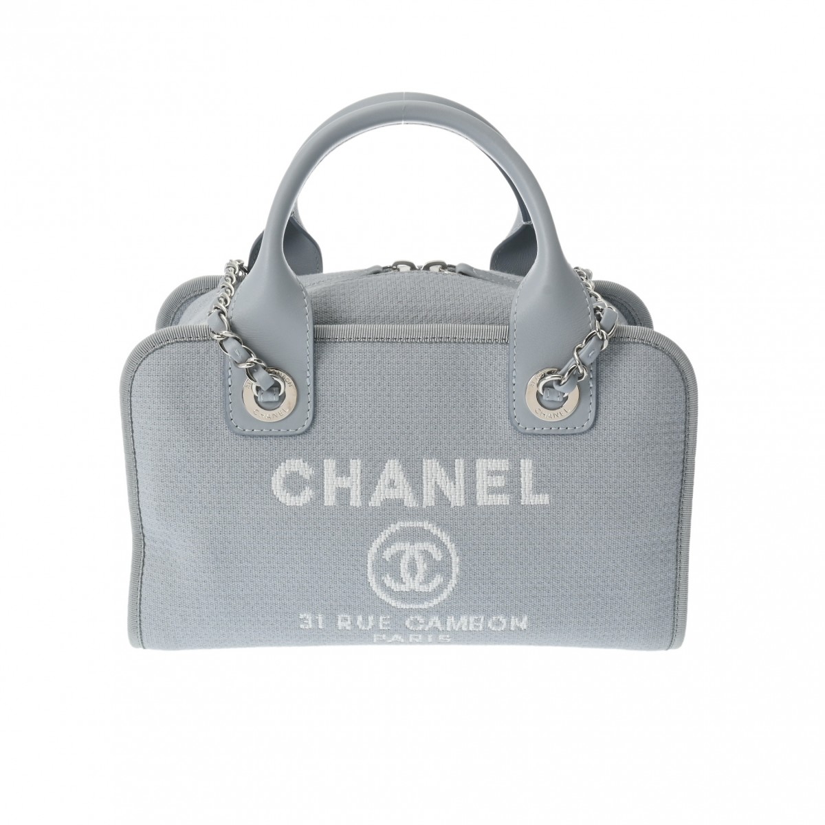 シャネル ドーヴィル ボーリングバッグ 2WAY ブルー A92749 キャンバス レディース バッグ 【bag】