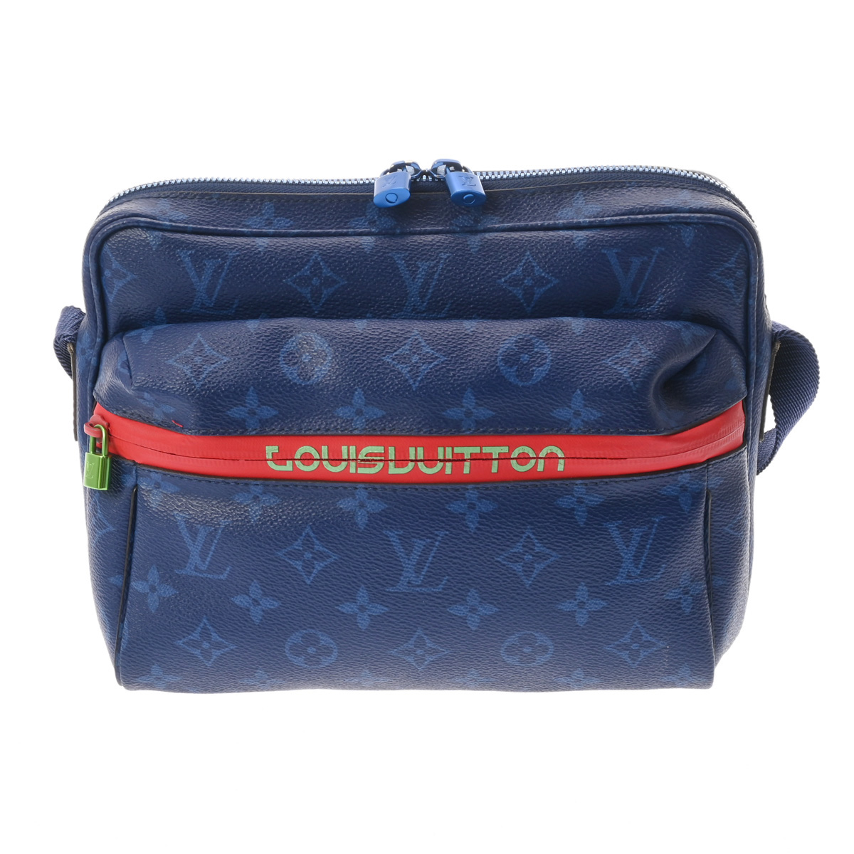 ルイヴィトン メッセンジャーPM ブルー M43829 モノグラムパシフィックキャンバス メンズ バッグ 【bag】