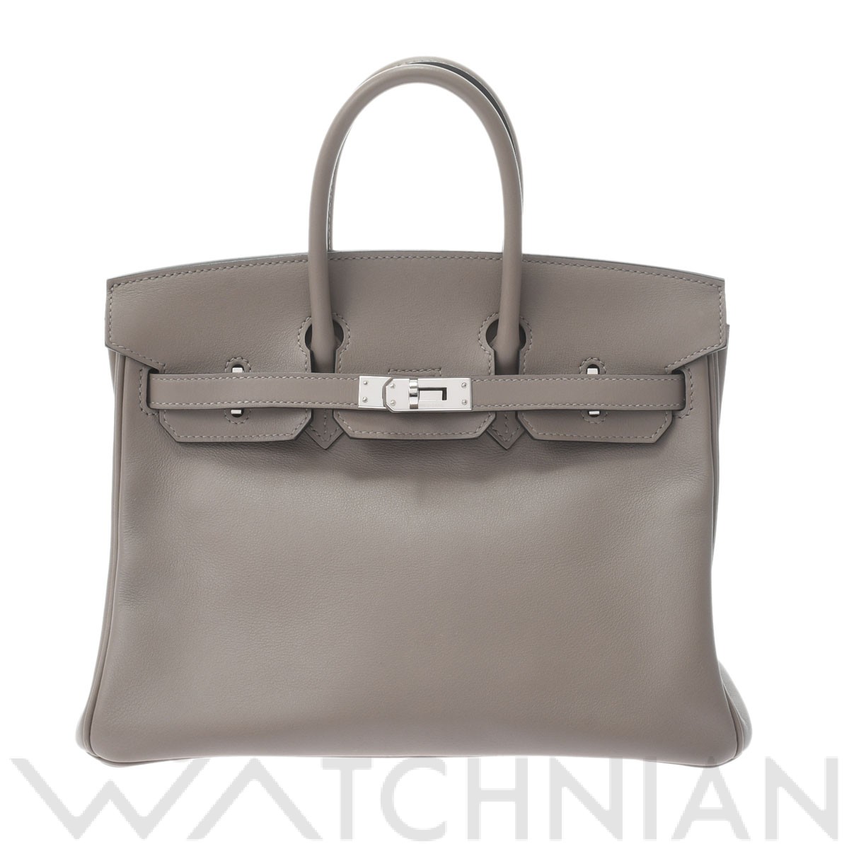 エルメス バーキン 25 グリアスファルト/パラジウム金具 ヴォースイフト レディース バッグ 【中古】【bag】