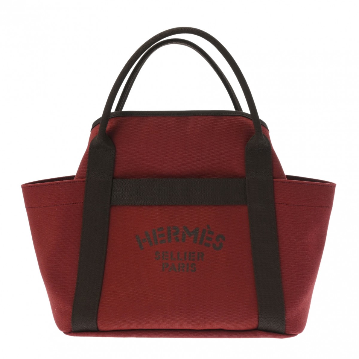 エルメス サックドパンサージュ ルージュアッシュ/パラジウム金具 トワルミリタリー ユニセックス バッグ 【中古】【bag】
