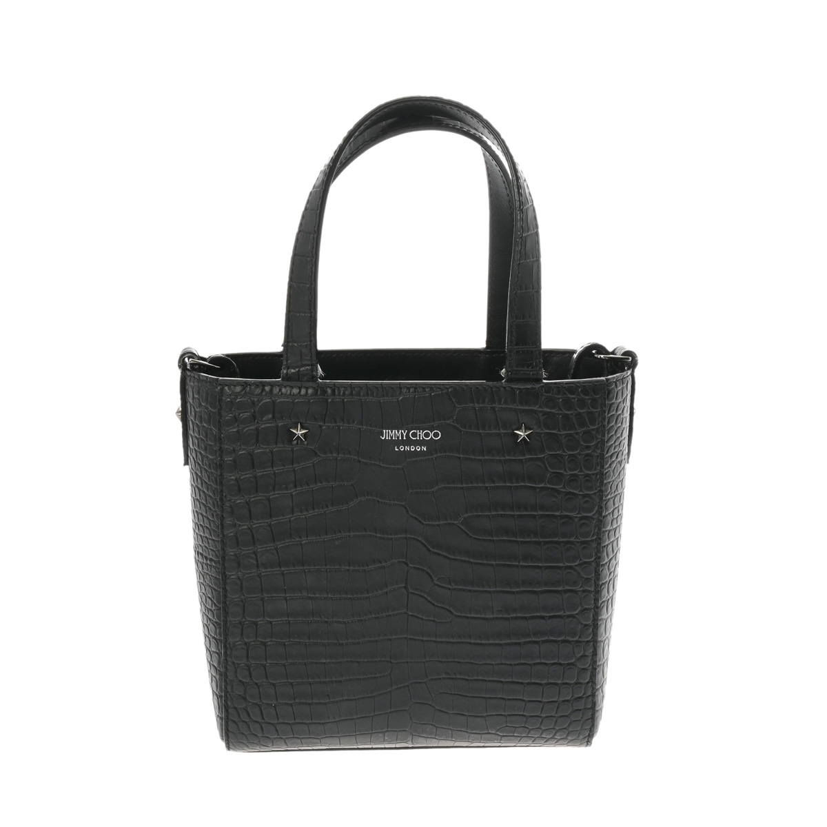 ジミーチュウ ミニ ペガシ 2WAY ブラック クロコ型押しレザー レディース バッグ 【中古】【bag】