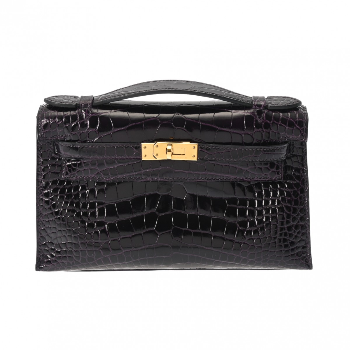 エルメス ポシェットケリー  プルノワール アリゲーターリセ レディース バッグ 【中古】【bag】