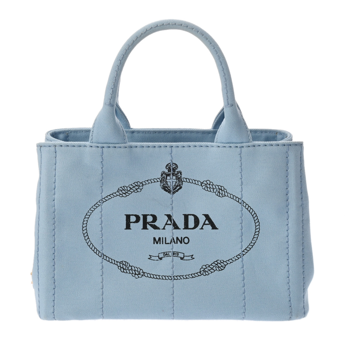 プラダ カナパトート 2WAY ライトブルー 1BG439 キャンバス レディース バッグ 【中古】【bag】