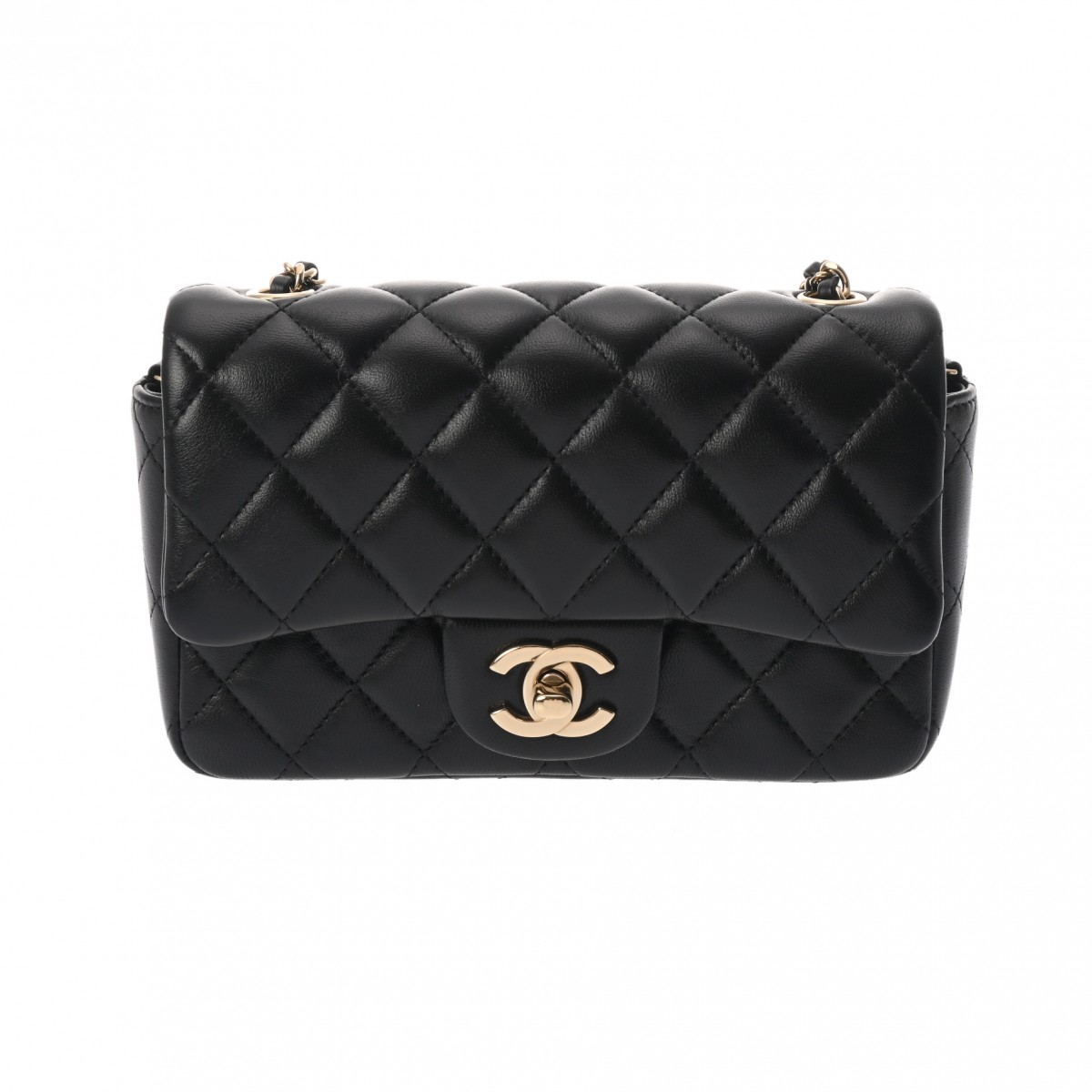 シャネル マトラッセ ミニ フラップバッグ ブラック AS5219 ラムスキン レディース バッグ 【未使用】【bag】