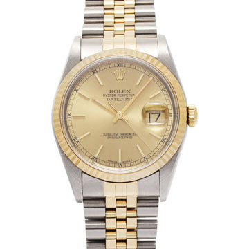 ロレックス デイトジャスト 16233 シャンパン メンズ 時計 【wristwatch】