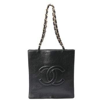 シャネル チェーントート ブラック エンボスレザー レディース バッグ 【bag】