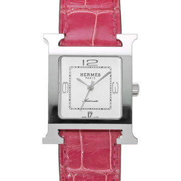エルメス ラムシス HH3.510 ホワイト レディース 時計 【wristwatch】