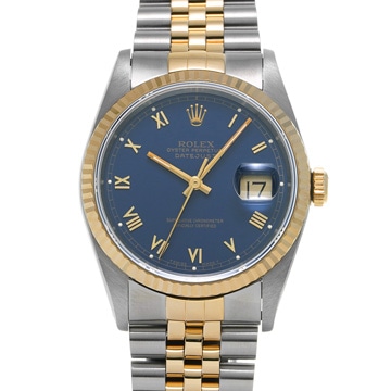 ロレックス デイトジャスト 16233 ブルー メンズ 時計 【wristwatch】