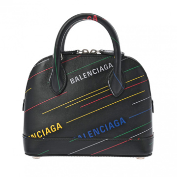 バレンシアガ ヴィル トップハンドルバッグ XXS 2WAY ブラック/マルチカラー 550646 レザー レディース バッグ 【bag】