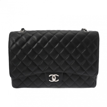 シャネル マトラッセ Wフラップ チェーンショルダー 33cm ブラック A58601 キャビアスキン レディース バッグ 【bag】