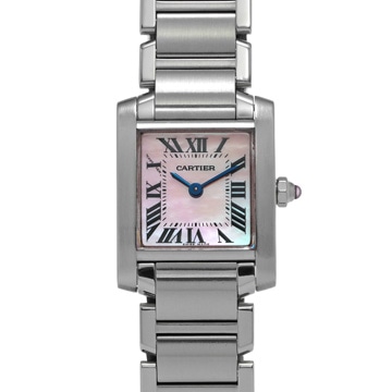 カルティエ タンク フランセーズ W51028Q3 ピンクシェル レディース 時計 【wristwatch】