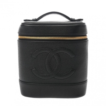 シャネル 縦型バニティ ブラック A01998 キャビアスキン レディース バッグ 【bag】