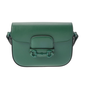 グッチ ホースビット 1955 スモールショルダー グリーン 726226 レザー レディース バッグ 【bag】