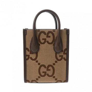 グッチ ジャンボGG ミニ トートバッグ 2WAY ベージュ/ブラウン 699406 GGキャンバス/レザー レディース バッグ 【bag】