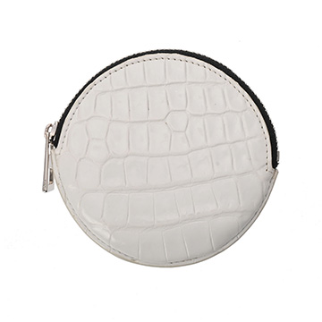 ロエベ ラウンド 丸型 ホワイト 116.25.951 クロコダイル レディース 財布 【purse】