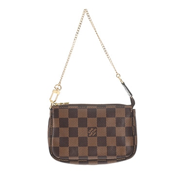 ルイヴィトン ダミエ ミニ ポシェット アクセソワール ブラウン N58009 ダミエキャンバス レディース 【bag】