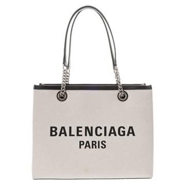 バレンシアガ ミディアム デューティーフリー ホワイト/ブラック 759973 キャンバス/レザー レディース バッグ 【bag】
