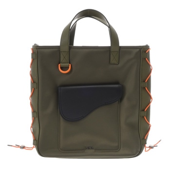 ディオール・オム サドル バック サカイコラボ カーキ 1ADSH198USF ナイロン/レザー メンズ バッグ 【bag】