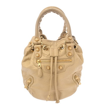 バレンシアガ ジャイアント ミニポンポン 2WAY ベージュ/ゴールド金具 285439 レザー レディース バッグ 【bag】
