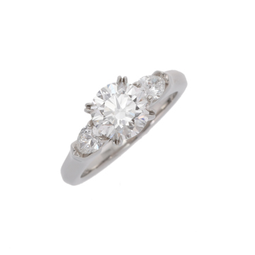 ハリーウィンストン ラウンドペアシェイプ ソリティリング 1.03ct #45  Pt950プラチナ レディース ジュエリー 【jewelry】