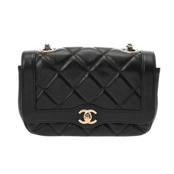 シャネル マトラッセ チェーンショルダー ブラック シャイニーカーフ レディース バッグ 【bag】