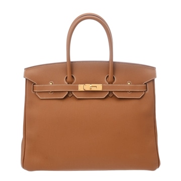 エルメス 35 ゴールド トゴ ユニセックス バッグ 【bag】