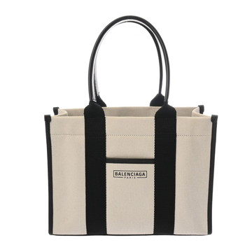 バレンシアガ ハードウェア スモールトート 2WAY ホワイト/ブラック 671402 キャンバス/レザー レディース バッグ 【bag】