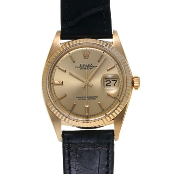ロレックス デイトジャスト 純正尾錠 アンティーク 1601/8 シャンパン メンズ 時計 【wristwatch】