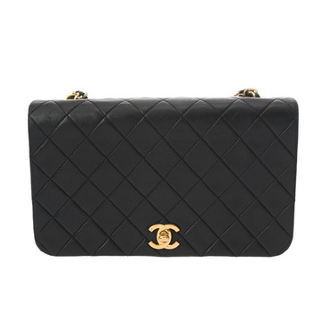 シャネル マトラッセ チェーンショルダー 23cm ブラック ラムスキン レディース バッグ 【bag】