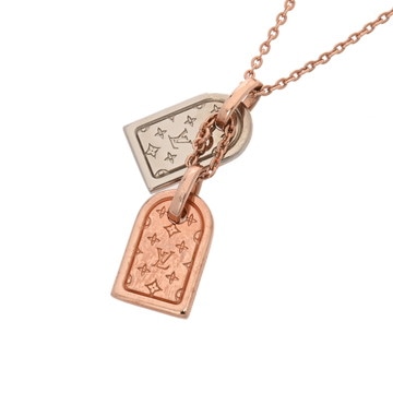 ルイヴィトン ナノグラムネックレス ピンクゴールド/シルバー M00293 メタル レディース ジュエリー 【jewelry】