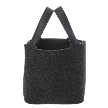 エルメス ピコタン ロック PM グレー/ブラック フェルト/ヴォースイフト レディース バッグ 【bag】