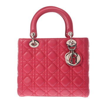 クリスチャンディオール レディディオール  ミディアム ピンク ラムスキン レディース バッグ 【bag】