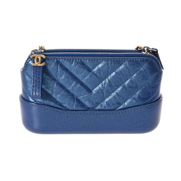 シャネル ガブリエル ドゥシャネル メタリックブルー A94505 レザー レディース バッグ 【bag】
