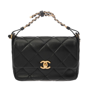 シャネル マトラッセ スモールフラップバッグ ブラック ラムスキン レディース バッグ 【bag】