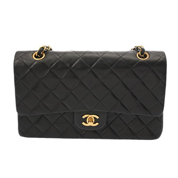 シャネル マトラッセ チェーンショルダー 25cm Wフラップ ブラック A01112 ラムスキン レディース バッグ 【bag】