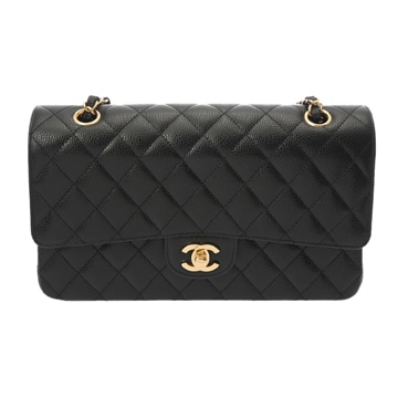 シャネル マトラッセ 11.12 クラシックハンドバッグ ブラック A01112 キャビアスキン レディース バッグ 【bag】