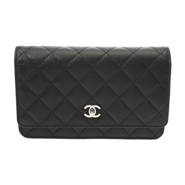 シャネル マトラッセ クラシックチェーンウォレット ブラック AP4241 キャビアスキン レディース バッグ 【bag】
