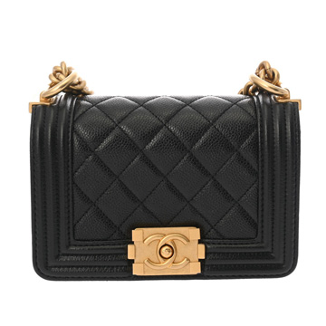 シャネル ボーイシャネル 15ミニ ブラック A67364 キャビアスキン レディース バッグ 【bag】