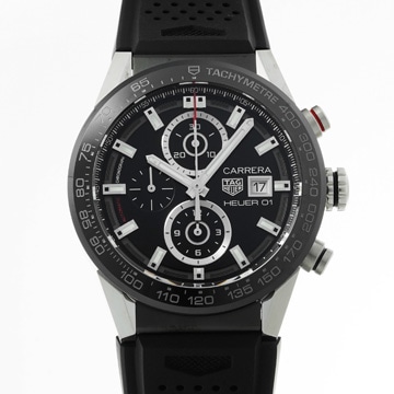 タグホイヤー カレラ キャリバーホイヤー01 クロノグラフ CAR201Z.FT6046 ブラック メンズ 時計 【wristwatch】