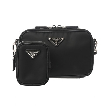 プラダ ショルダーバッグ ブラック 2VH070 ナイロン/サフィアーノレザー メンズ バッグ 【bag】