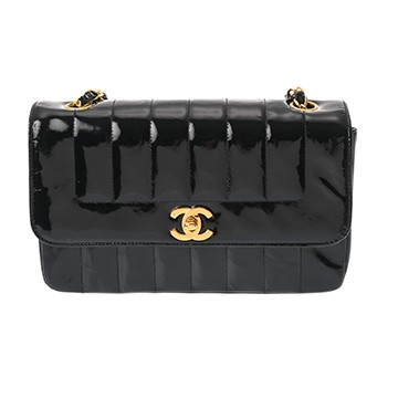 シャネル マドモアゼル チェーンショルダー ブラック A01164 パテントカーフスキン レディース バッグ 【bag】