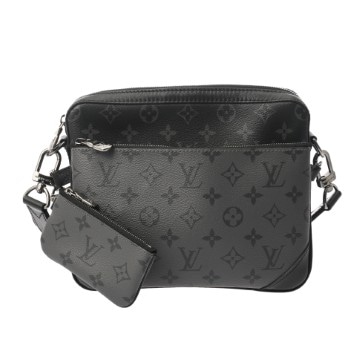 ルイヴィトン モノグラムエクリプス トリオメッセンジャー グレー M69443 レザー メンズ バッグ 【bag】