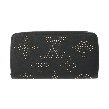 ルイヴィトン モノグラムアンプラント ジッピーウォレット スタッズ ノワール M82649 レザー ユニセックス 財布 【purse】