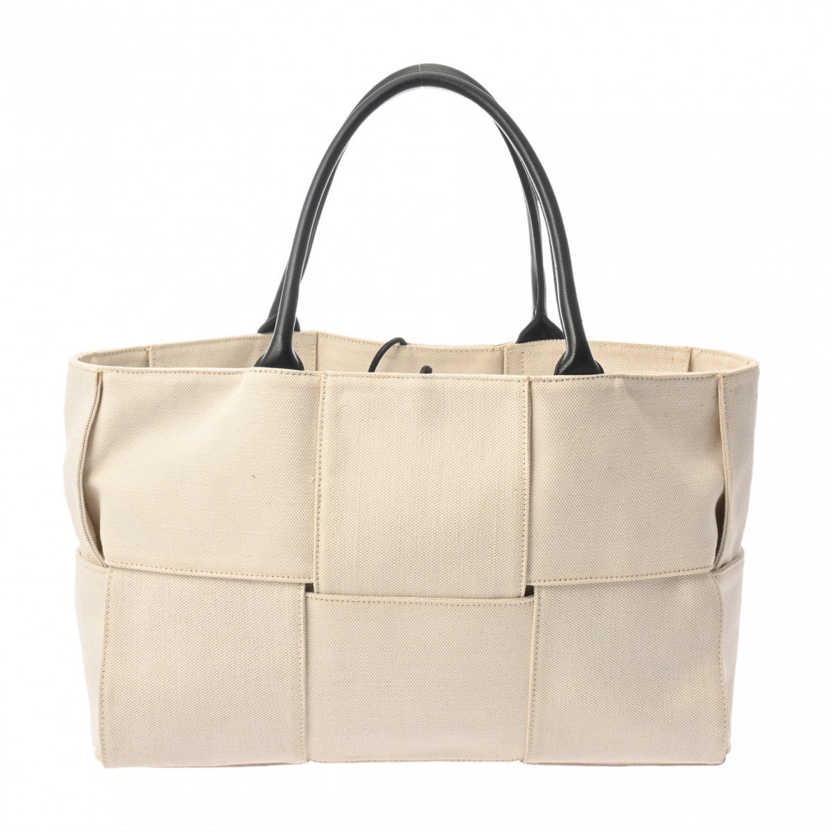 ボッテガヴェネタ ザアルコ ミディアム アイボリー キャンバス レディース バッグ 【bag】
