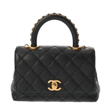 シャネル マトラッセ ミニフラップバッグ XXS ブラック AS2215 キャビアスキン レディース バッグ 【bag】