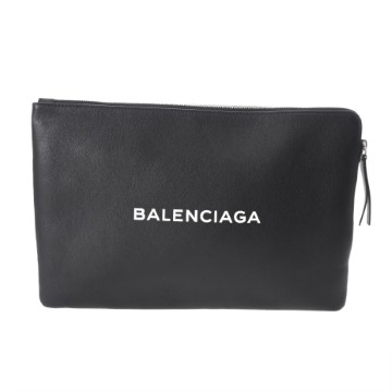 バレンシアガ ショッピングポーチ L ブラック 492467 レザー ユニセックス 【bag】