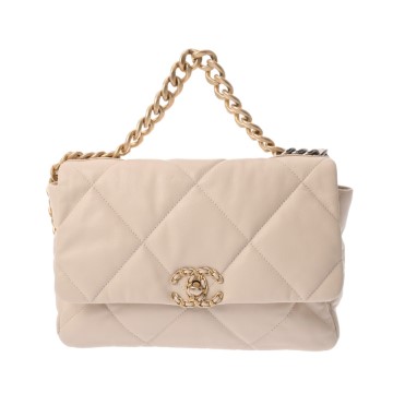 シャネル シャネル19 フラップハンドバッグ 2WAY ベージュ AS1160 ラムスキン レディース バッグ 【bag】