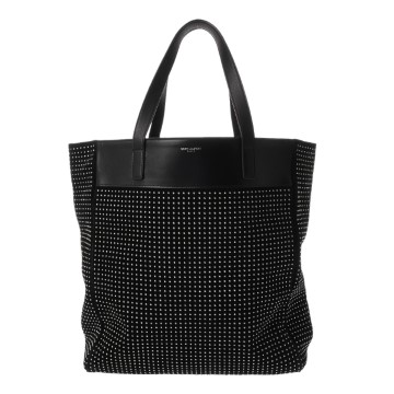 サンローラン スタッズ トートバッグ ブラック 333099 レザー レディース バッグ 【bag】